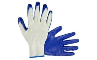 Cotton/Poly Knit Shell, Blue Latex Palm Coating Gloves - One-size-fits-most - BULK (12 Pair Per Bag) Priced Per Dozen