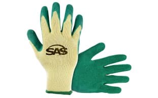Cotton/Poly Knit Gloves - Wrinkled Finish Latex Coating - Lrg - Retail