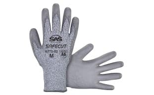 Cut Resistant SafeCut™ HPPE Knit, Polyurethane Coating Gloves, Cut Level A6 - 2XLrg - Retail