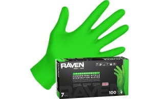 Raven Hi-Viz InVue Powder-Free Exam Grade Nitrile - 7 mil - 100 Gloves per box